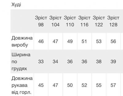 Худі дитячий жовтий 116