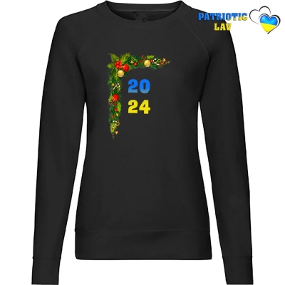Світшот жіночий чорний новорічний
